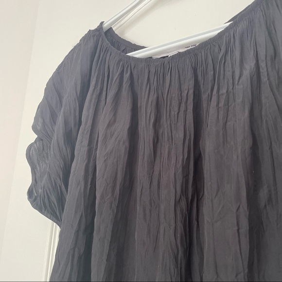 Uniqlo ines de la fressange Crinkle Black shirt - Picture 3 of 4